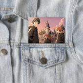 Badge HARRY POTTER™ Hermione & Ron HOGWARTS™ Scène d'Ani (Insitu)