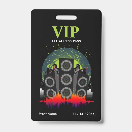 Badge Haut-parleur VIP All Access Pass (Avant)