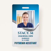 Badge Healthcare Hospital Nom de l'employé Titre ID phot (Devant)