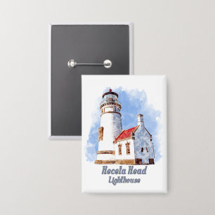 Badge Heceta Head Phare Aquarelle - Oregon
