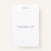 Badge Hello Business Photo ID Identification Plastic (Dos)