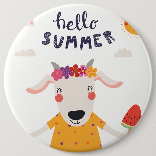 Badge " Hello Summer " (Devant)