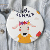 Badge " Hello Summer " (En situation)