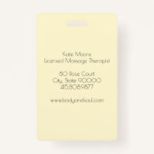 Badge Henna Mehndi Massage Mains Business (Dos)