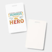 Badge Héros Hummus (Avant & arrière)