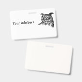 Badge Hibou (Avant & arrière)