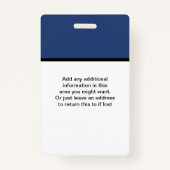 Badge Highlands School, exemple (Dos)