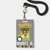 Badge Hip hop Penguin Cool Kid Photo Pass VIP (Back with Lanyard)