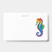 Badge Hippocampe polygonal arc-en-ciel (Arrière)