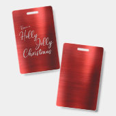 Badge Holly, Jolly Christmas (Front & Back)