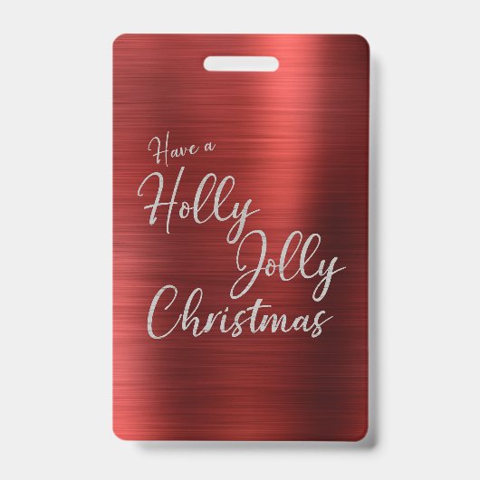 Badge Holly, Jolly Christmas (Front)