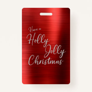 Badge Holly, Jolly Christmas