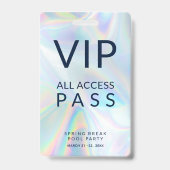 Badge Hologothique Pool Party VIP All Access Pass, événe (Arrière)