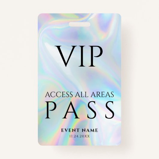 Badge Holographic All Access VIP Pass Concert Event (Devant)