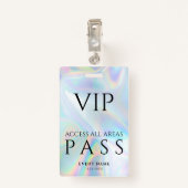 Badge Holographic All Access VIP Pass Concert Event (Dos avec clip)