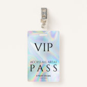 Badge Holographic All Access VIP Pass Concert Event (Devant avec clip)