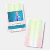 Badge Holographie photo de l'employé (Avant & arrière)