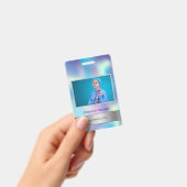 Badge Holographie photo de l'employé Ajoutez votre logo (Manuel / portable)