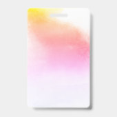 Badge Holographie Pink and Gold Photo Script Monogramme (Dos)