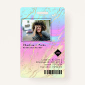 Badge Holographique | ID photo de l'employé Sécurité de (Devant)