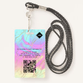 Badge Holographique | ID photo de l'employé Sécurité de (Derrière avec lanière)