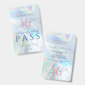 Badge Holographique VIP Access 16e anniversaire Invitati (Avant & arrière)