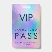 Badge Holographique VIP All Access Pass Concert Backstag (Arrière)