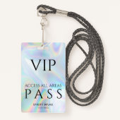 Badge Holographique VIP All Access Pass, événement (Devant avec lanière)