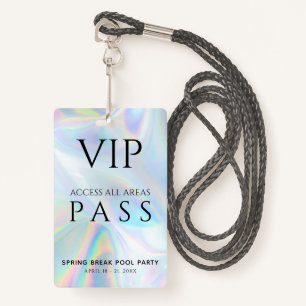 Badge Holographique VIP All Access Pass Spring Break Par
