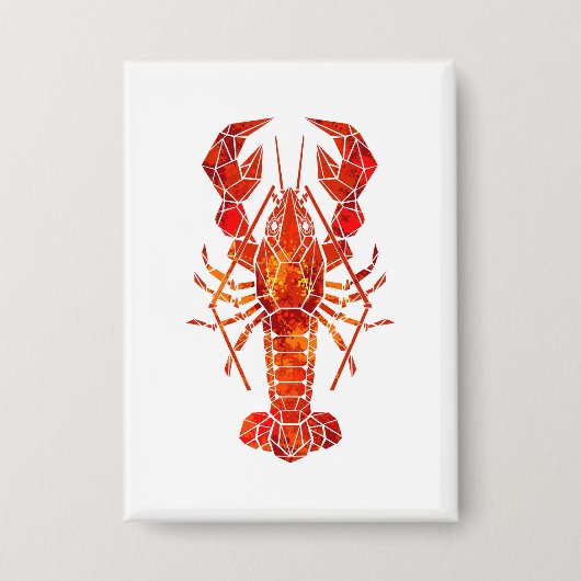 Badge Homard polygonal rouge (Recto)
