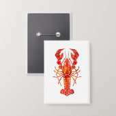 Badge Homard polygonal rouge (Recto/Verso)