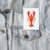 Badge Homard polygonal rouge (Insitu)