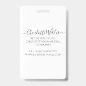 Badge Home Soins de santé Infirmière Floral Stethoscope (Arrière)