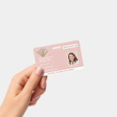 Badge Homeschool Enseignant ID Livre Fleurs (À main)