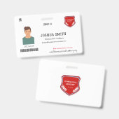 Badge HOMESCHOOL I.D. (Faux vers le haut) (Avant & arrière)