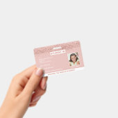 Badge Homeschool Student ID Rose Gold Parties scintillan (Handheld)