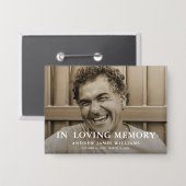 Badge Hommage personnalisé aux funérailles commémorative (Recto/Verso)