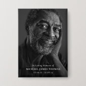 Badge Hommage photo commémoration funéraire (Recto)