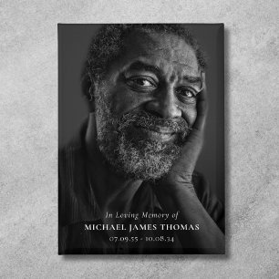 Badge Hommage photo commémoration funéraire