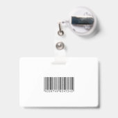 Badge Homme d'affaires senior | Code-barres (Arrière avec rétractable)