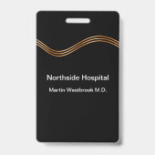 Badge Hôpital de docteur médical chic (Arrière)