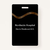 Badge Hôpital de médecine Médicale classique (Dos)