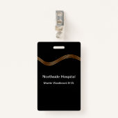 Badge Hôpital de médecine Médicale classique (Devant avec clip)