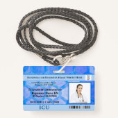 Badge Hôpital Médicale Médecins Infirmières RN Photo de  (Devant avec lanière)