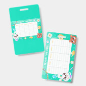 Badge Horaire scolaire (Avant & arrière)