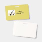 Badge Horizontal de Notaire Public Jaune (Avant & arrière)