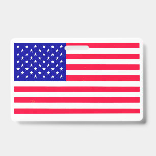 Badge horizontal Drapeau américain des États-Unis