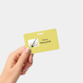 Badge horizontal du notaire jaune (À main)