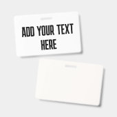 BADGE HORIZONTAL TOEVOEGEN JOUW TEKST DOUANE (Front & Back)