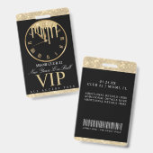 Badge Horloge à glisser NYE Tout accès (Avant & arrière)